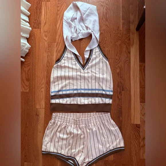 With jean mickey top and shorts set size M - Picture 4 of 6